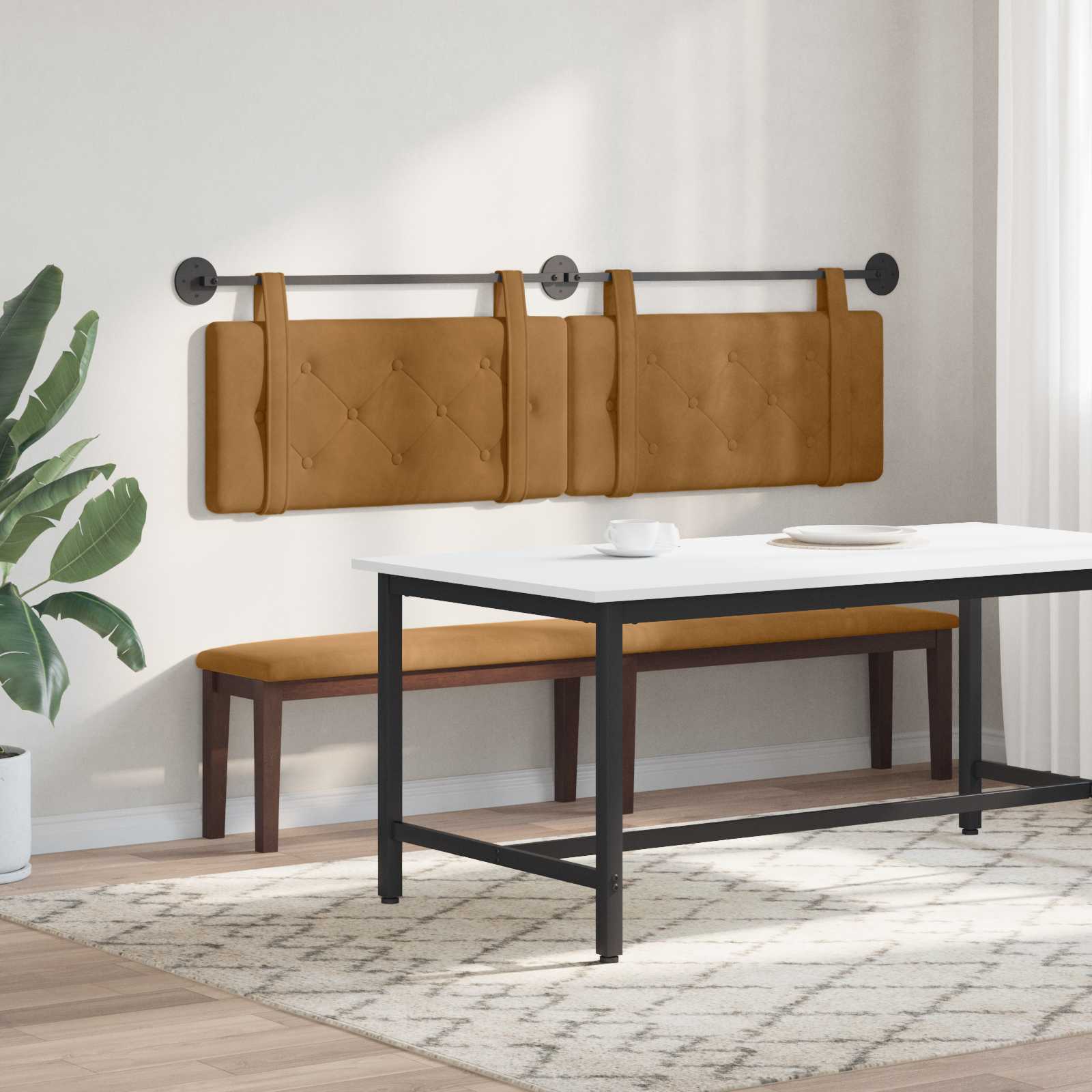 Testata appesa Marrone 190 x 55 x 5 cm Velluto 42031725