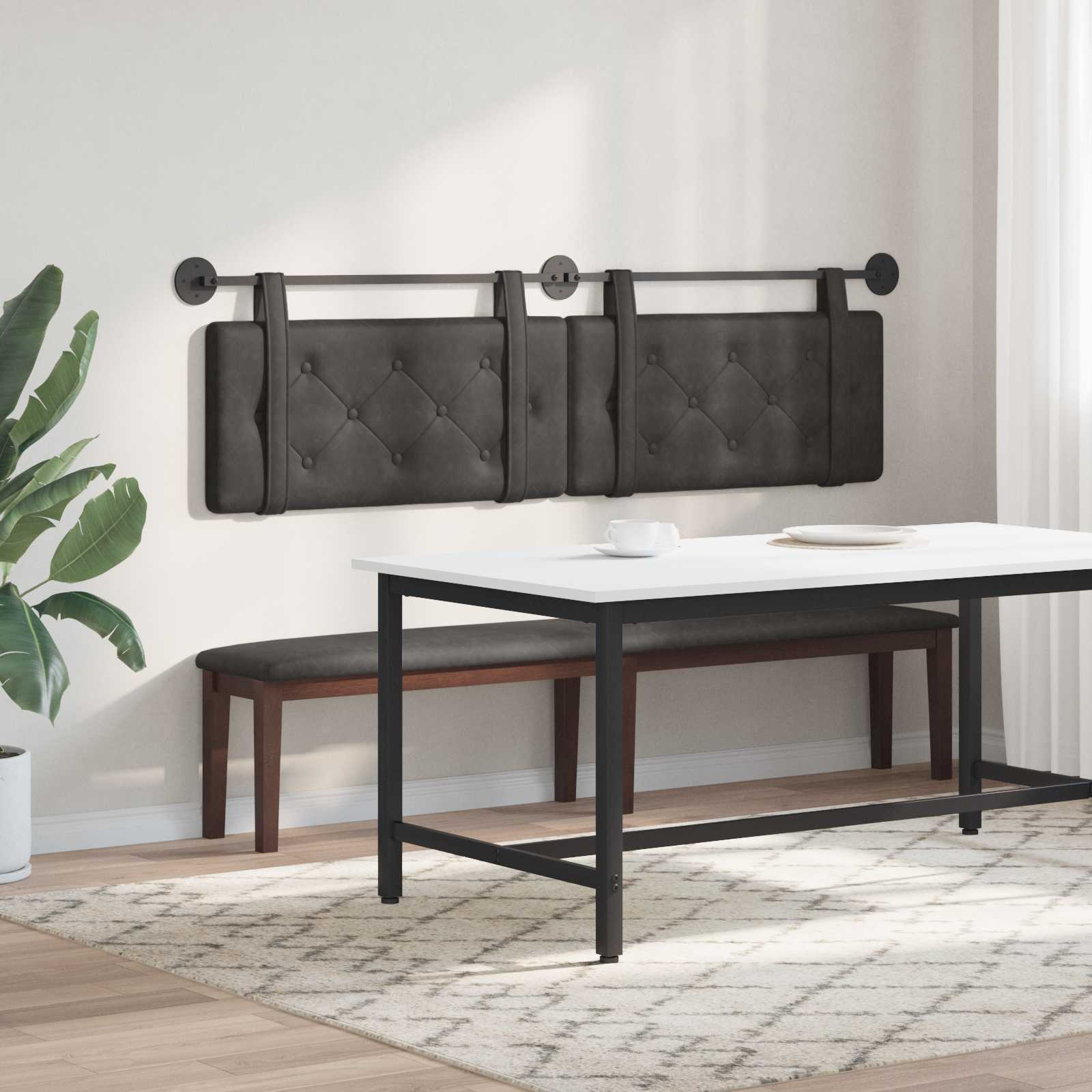 nero Montaggio a parete 2 pcs Nero 200 x 5 x 40 cm Compensato 42031740