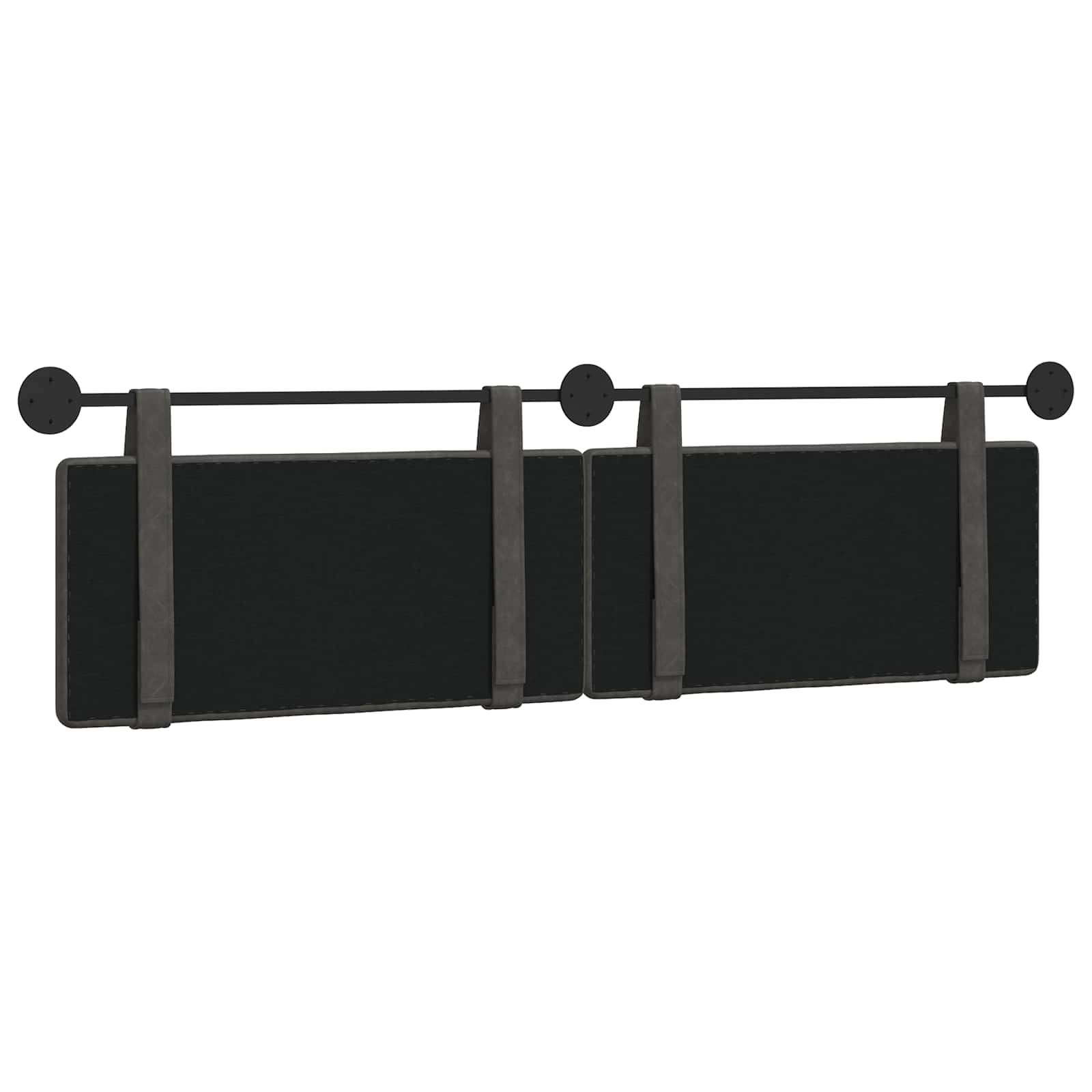 nero Montaggio a parete 2 pcs Nero 200 x 5 x 40 cm Compensato 42031740