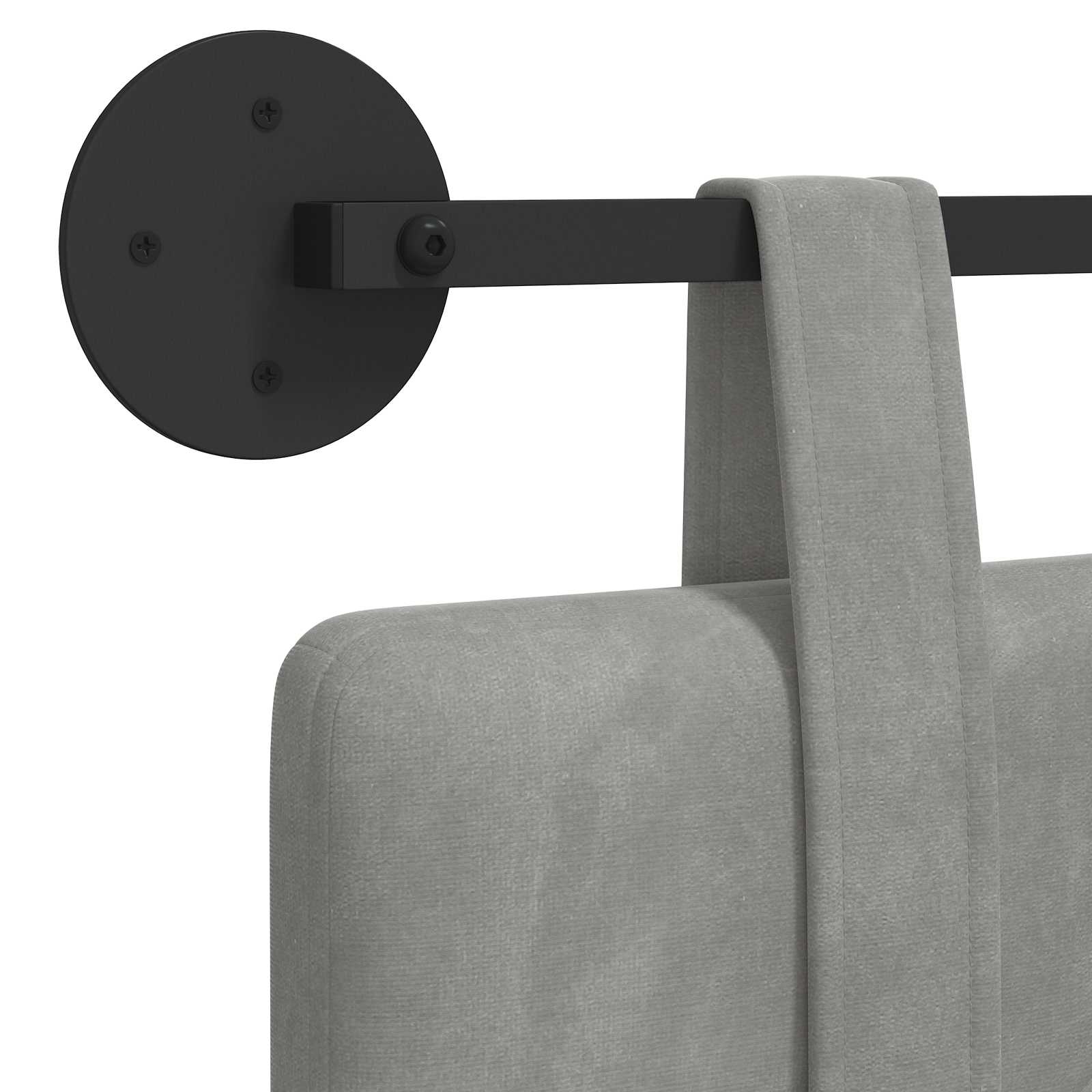 Testata appesa Grigio chiaro 210 x 55 x 5 cm Velluto 42031744