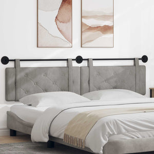 Testata appesa Grigio chiaro 210 x 55 x 5 cm Velluto 42031744
