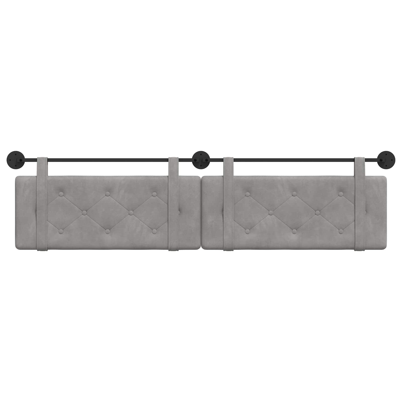 Testata appesa Grigio chiaro 210 x 55 x 5 cm Velluto 42031744