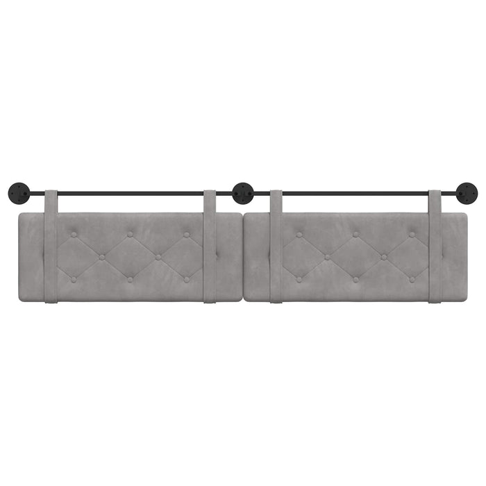 Testata appesa Grigio chiaro 210 x 55 x 5 cm Velluto 42031744