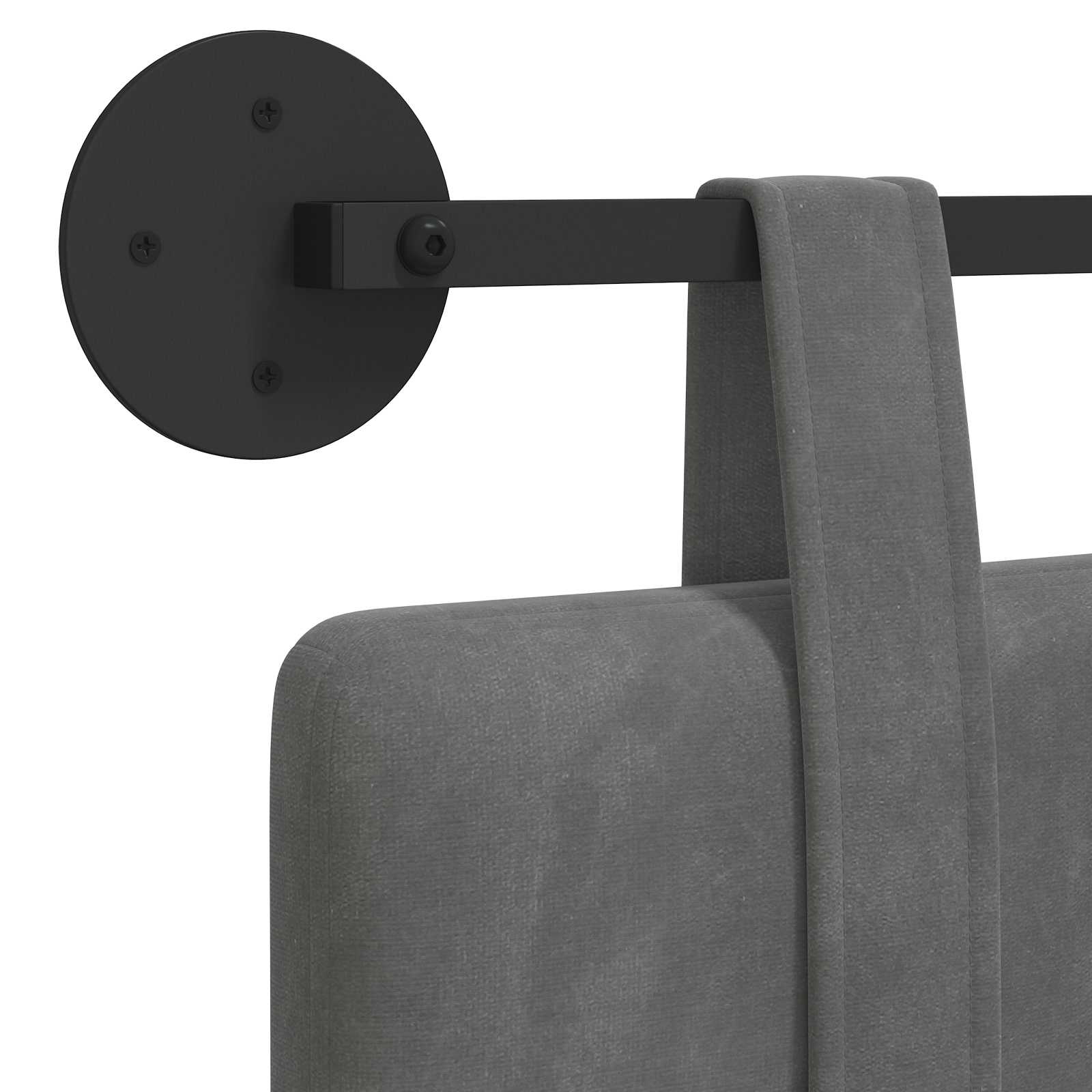 Testata appesa Grigio scuro 210 x 55 x 5 cm Velluto 42031745
