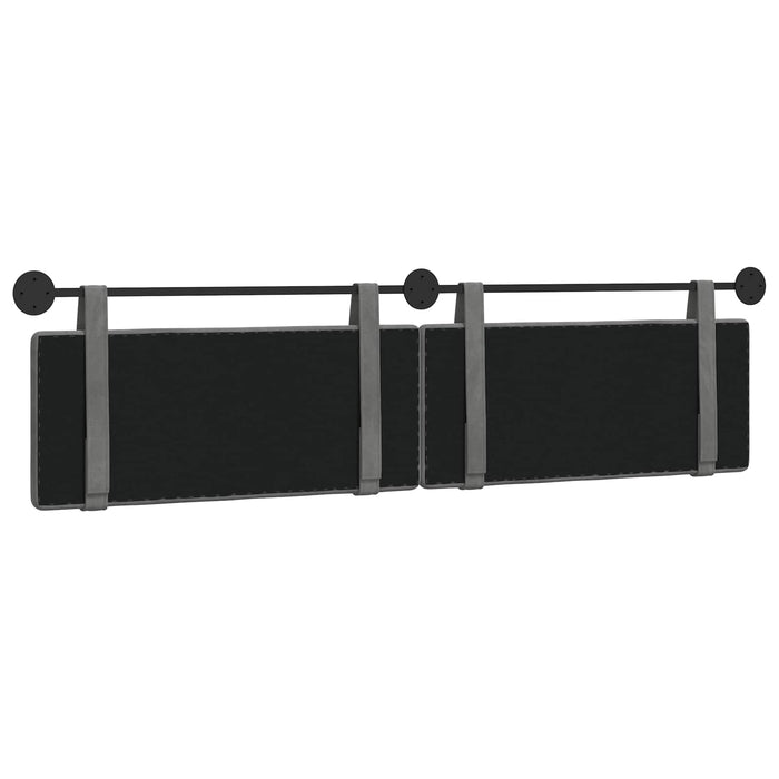 Testata appesa Grigio scuro 210 x 55 x 5 cm Velluto 42031745