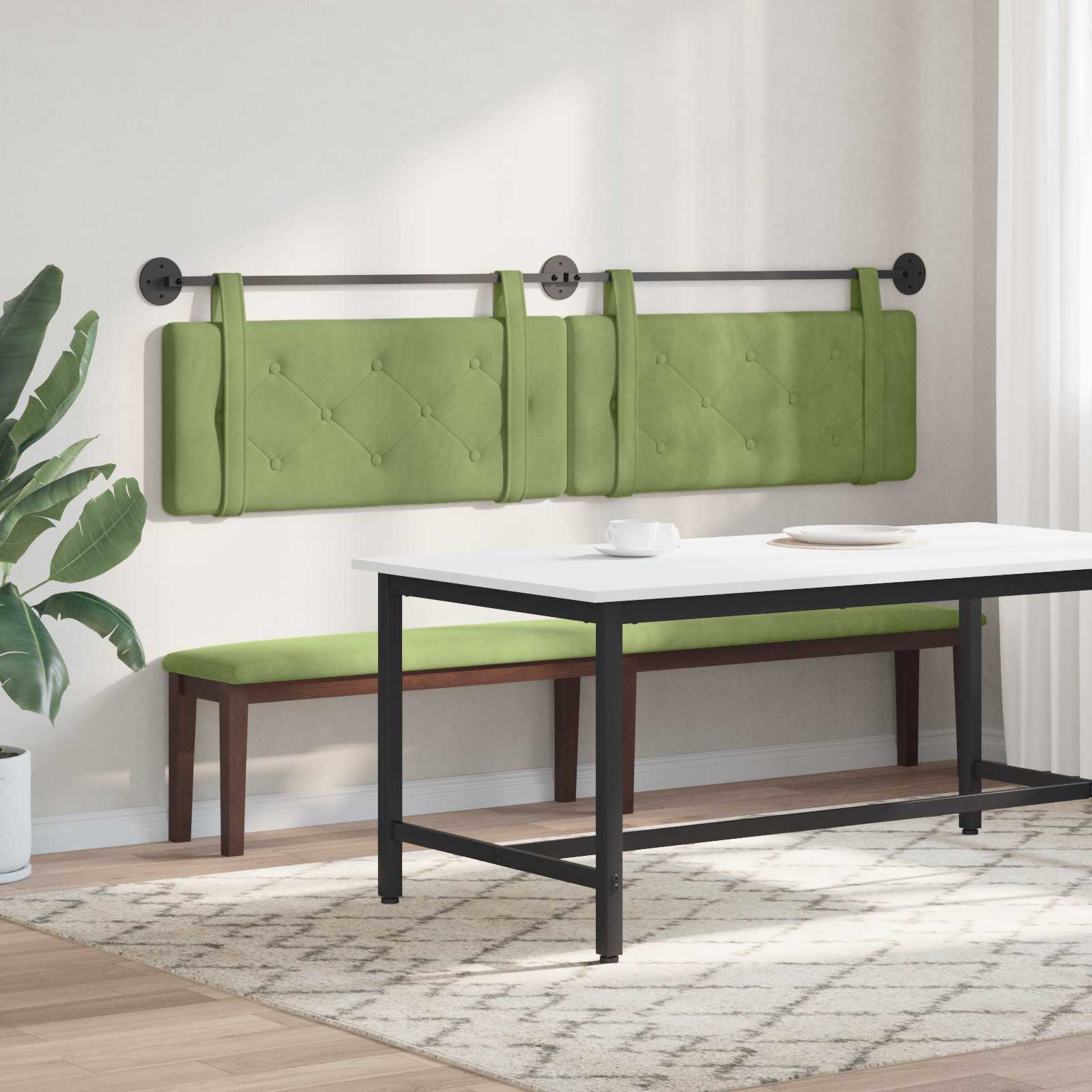 Testata appesa Verde chiaro 210 x 55 x 5 cm Velluto 42031747