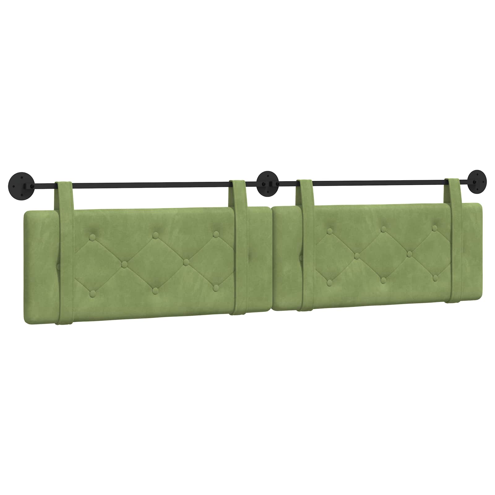 Testata appesa Verde chiaro 210 x 55 x 5 cm Velluto 42031747