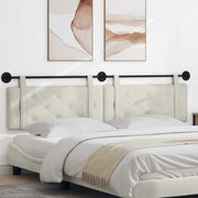 Testata appesa Montaggio a parete Crema 210 x 55 x 5 cm Velluto 42031753