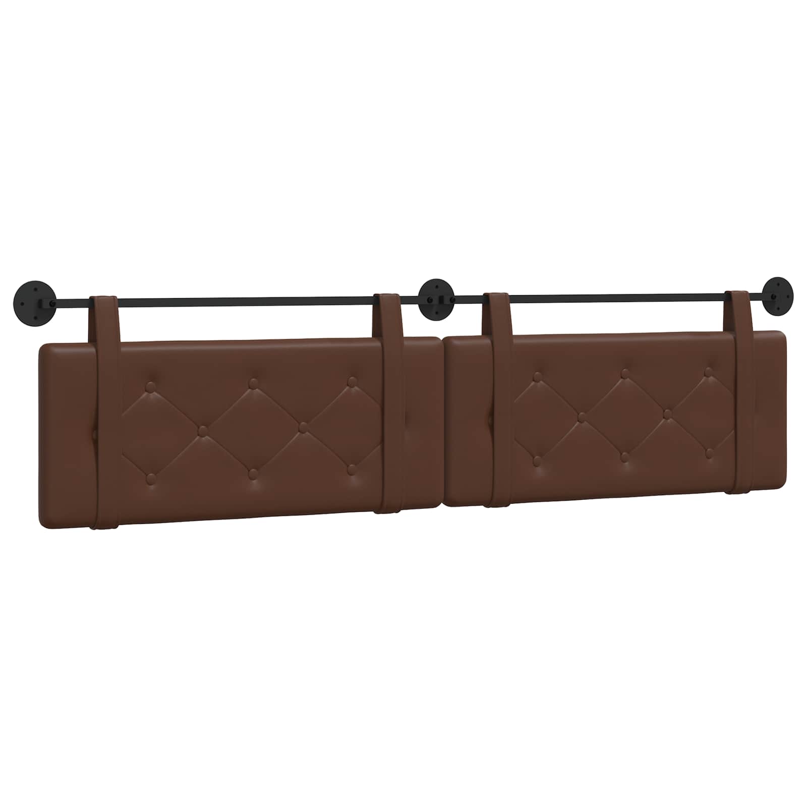 Testiera Montata a Muro 2 pcs Marrone 200 x 5 x 40 cm 42031760