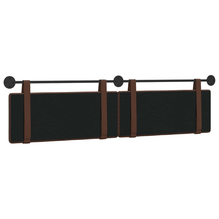 Testiera Montata a Muro 2 pcs Marrone 200 x 5 x 40 cm 42031760