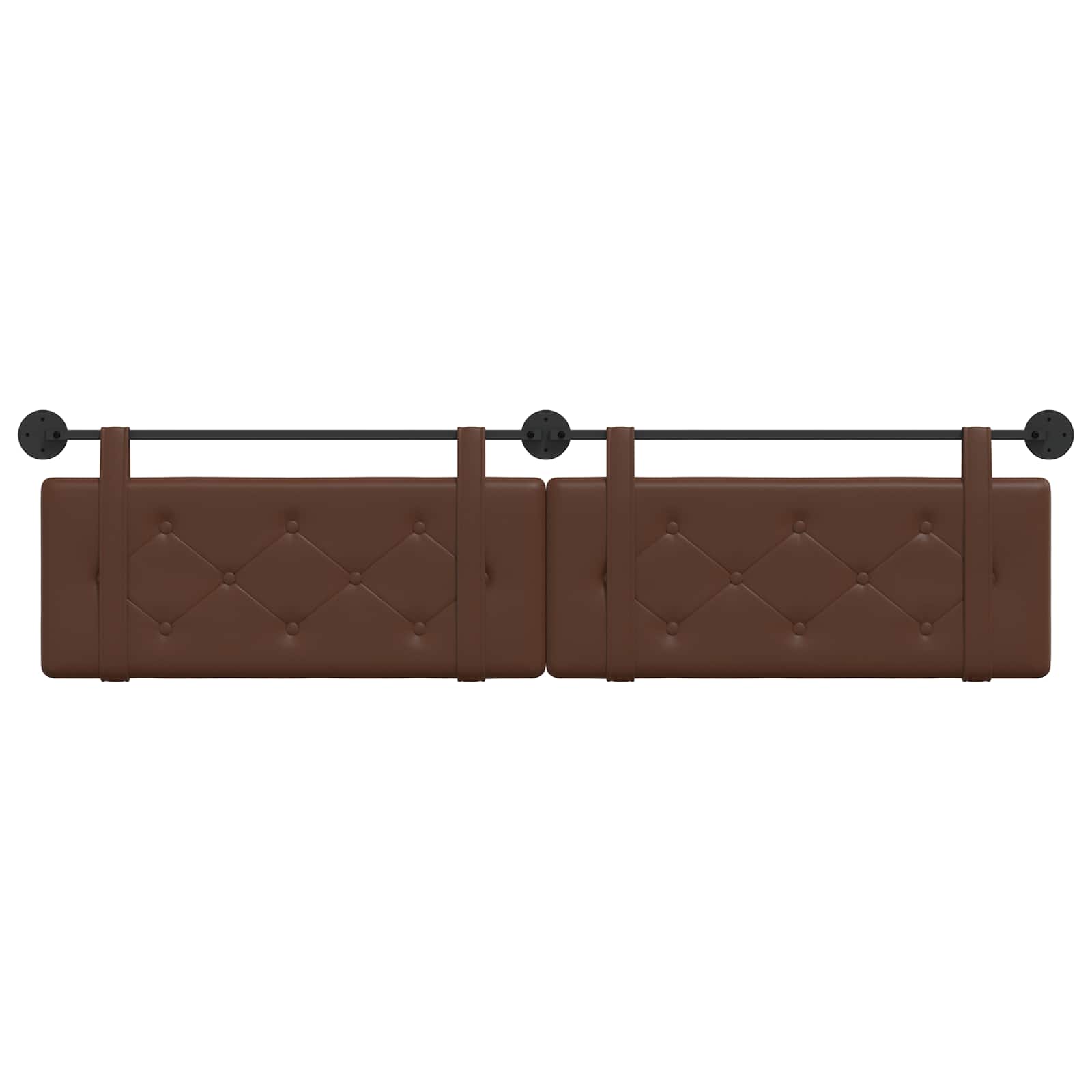 Testiera Montata a Muro 2 pcs Marrone 200 x 5 x 40 cm 42031760