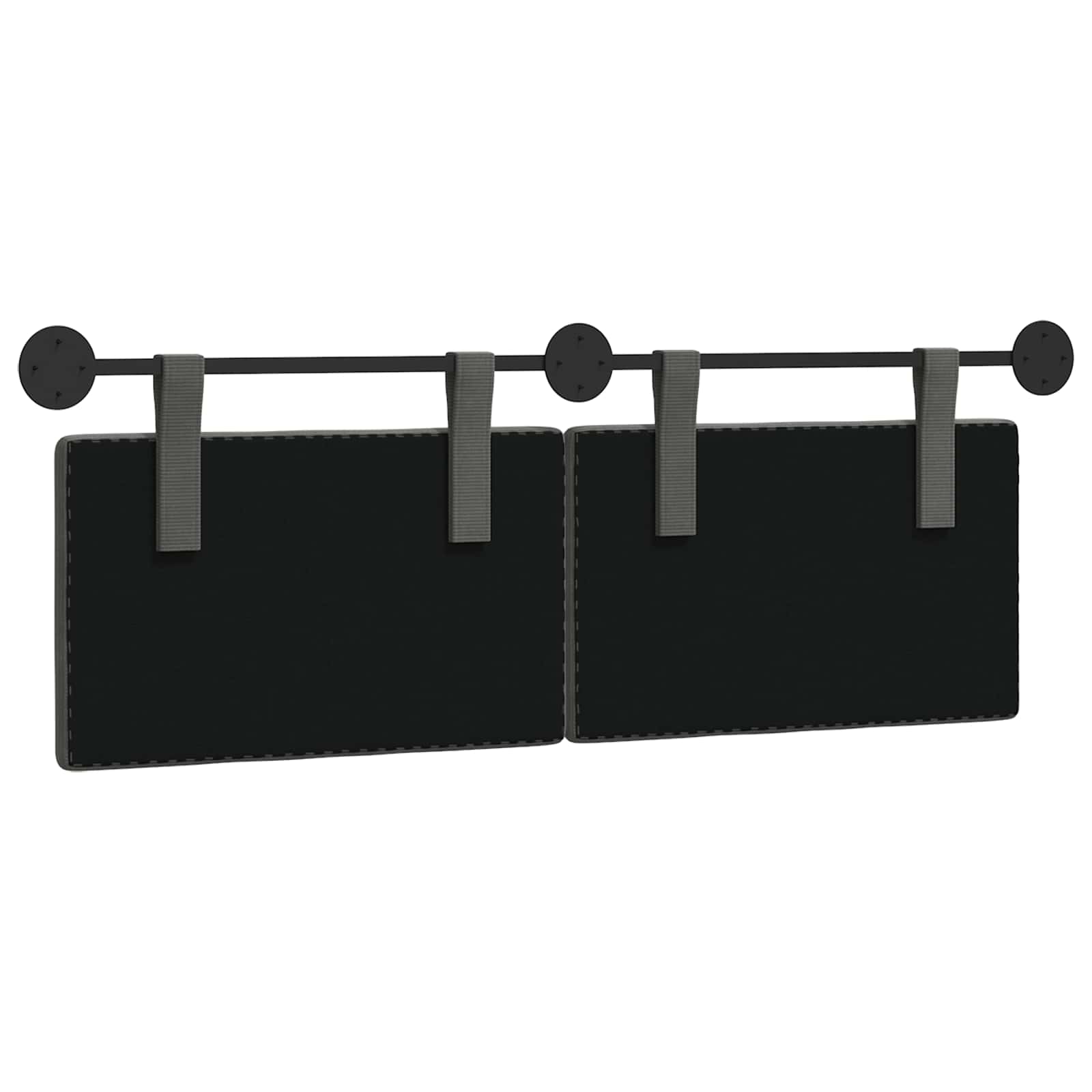 Testata appesa Grigio scuro 150 x 55 x 5 cm Tessuto in Cords 42031808