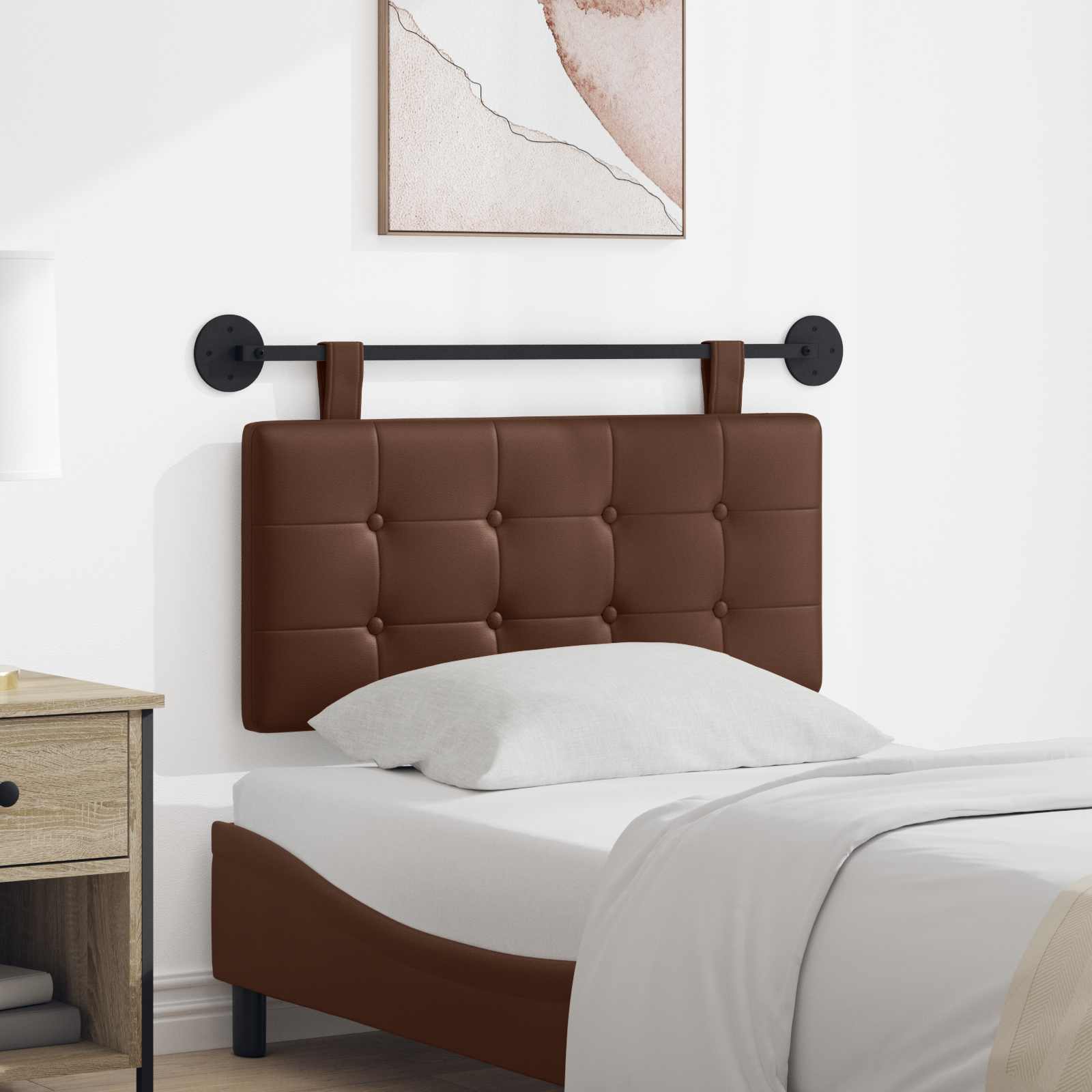 Testata appesa Marrone 100 x 55 x 5 cm Pelle Sintetica 42031878