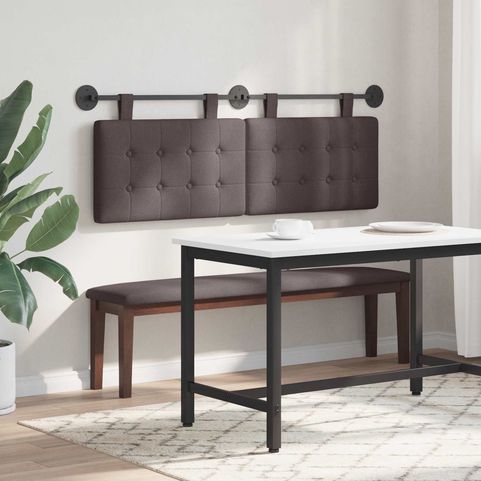 Testata appesa Montaggio a parete Marrone Scuro 130 x 55 x 5 cm 42031911