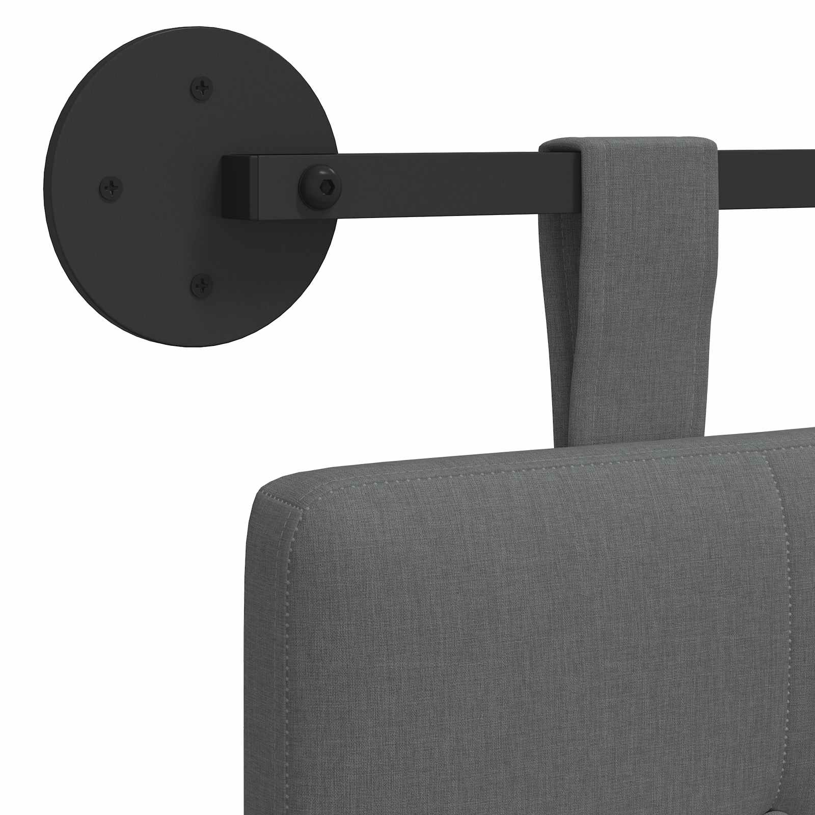 Testata appesa Grigio scuro 170 x 55 x 5 cm Tessuto 42031950