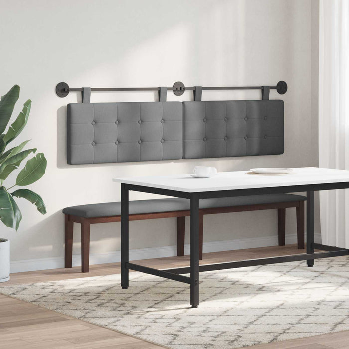 Testata appesa Grigio scuro 190 x 55 x 5 cm Tessuto 42031971