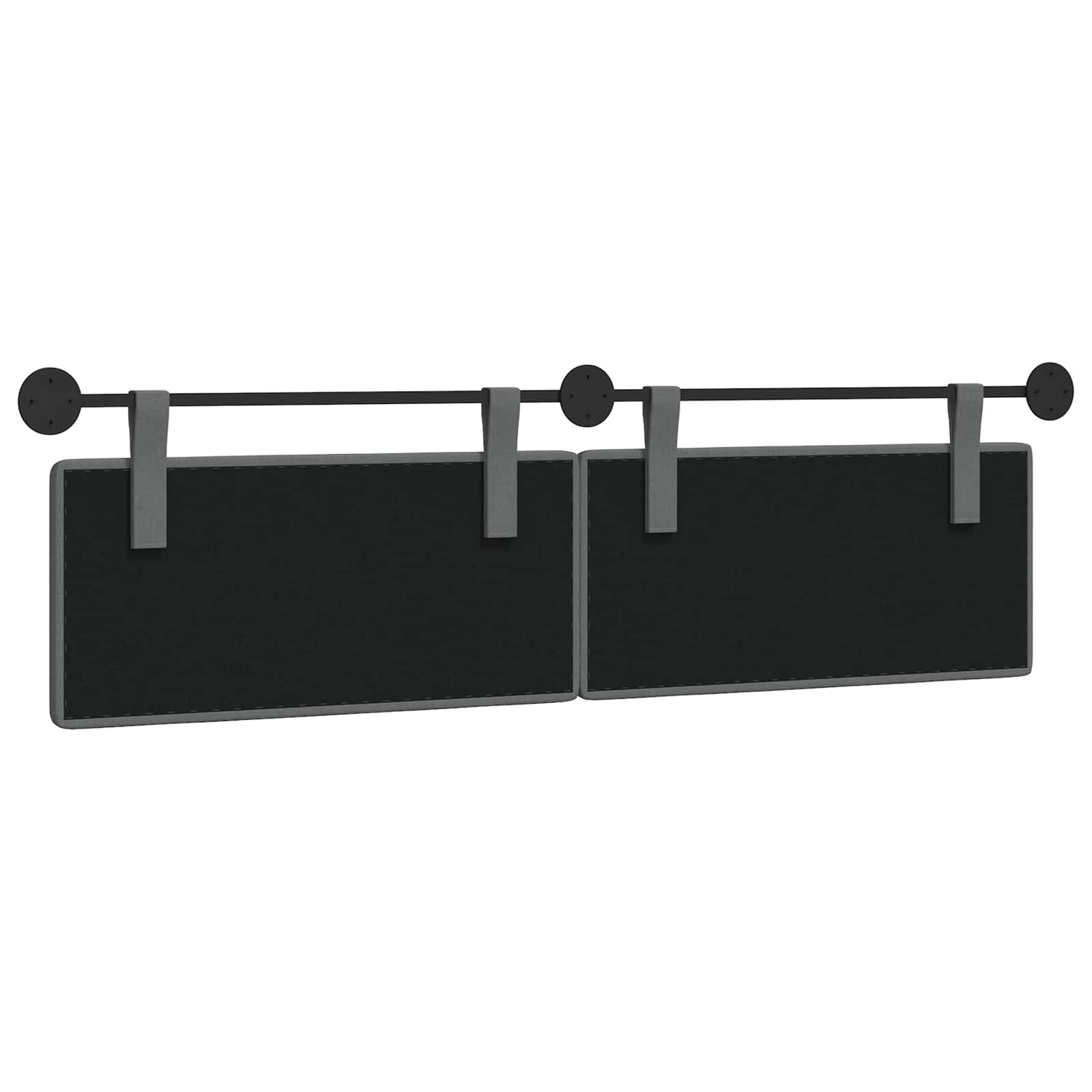 Testata appesa Grigio scuro 190 x 55 x 5 cm Tessuto 42031971