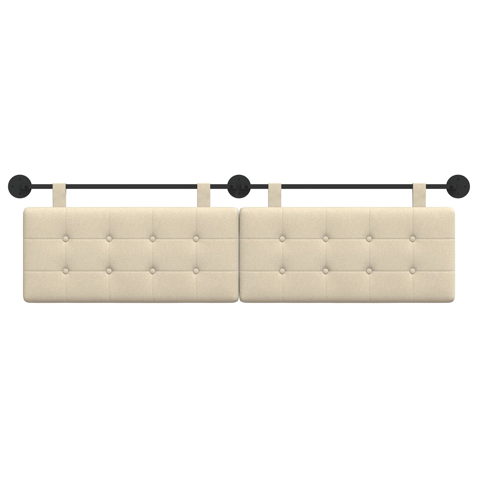 Testata appesa Montaggio a parete 2 pcs Crema Tessuto 42031977