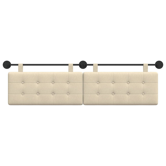 Testata appesa Montaggio a parete 2 pcs Crema Tessuto 42031977