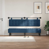 Testata appesa Montaggio a parete 2 pcs Blu Tessuto 42031978