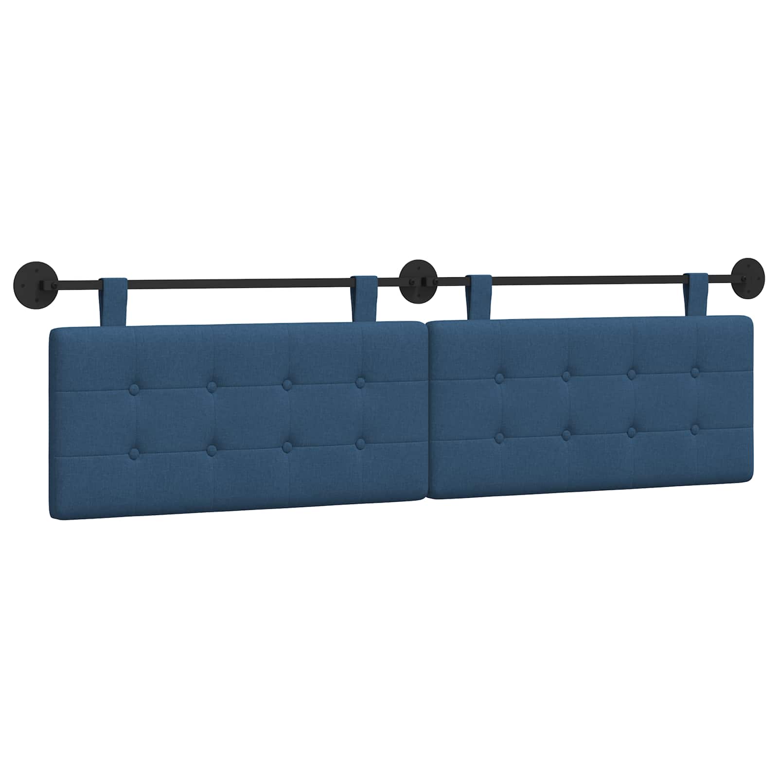 Testata appesa Montaggio a parete 2 pcs Blu Tessuto 42031978