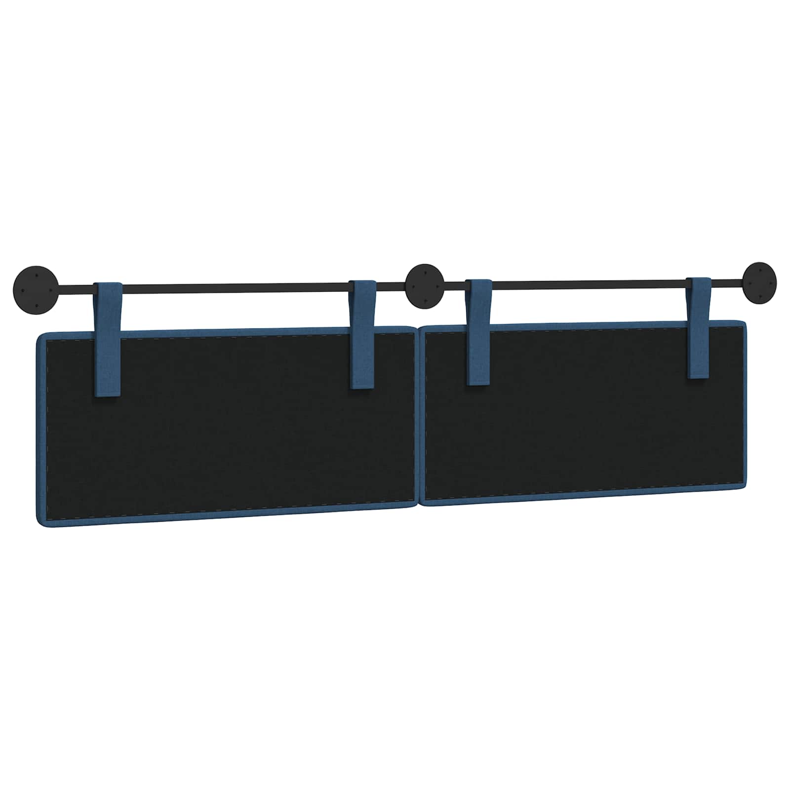 Testata appesa Montaggio a parete 2 pcs Blu Tessuto 42031978