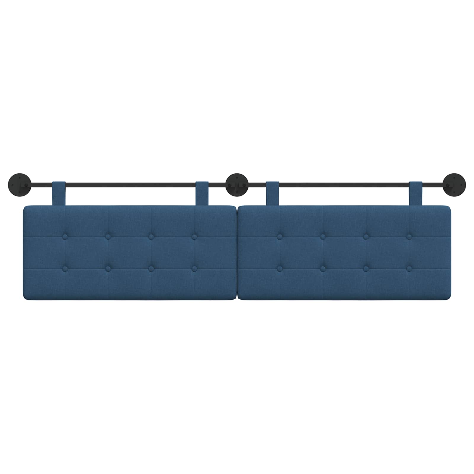 Testata appesa Montaggio a parete 2 pcs Blu Tessuto 42031978