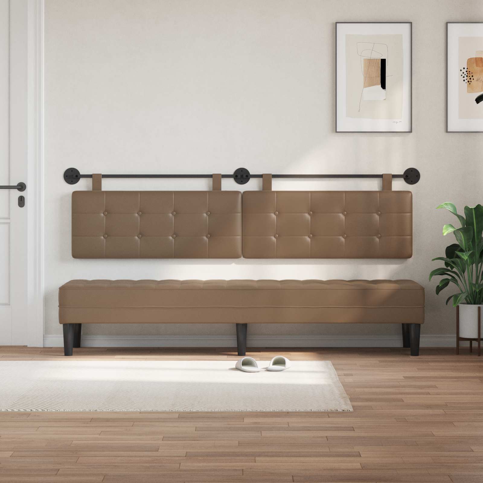 Testata appesa Cappuccino 210 x 55 x 5 cm Pelle Sintetica 42032008