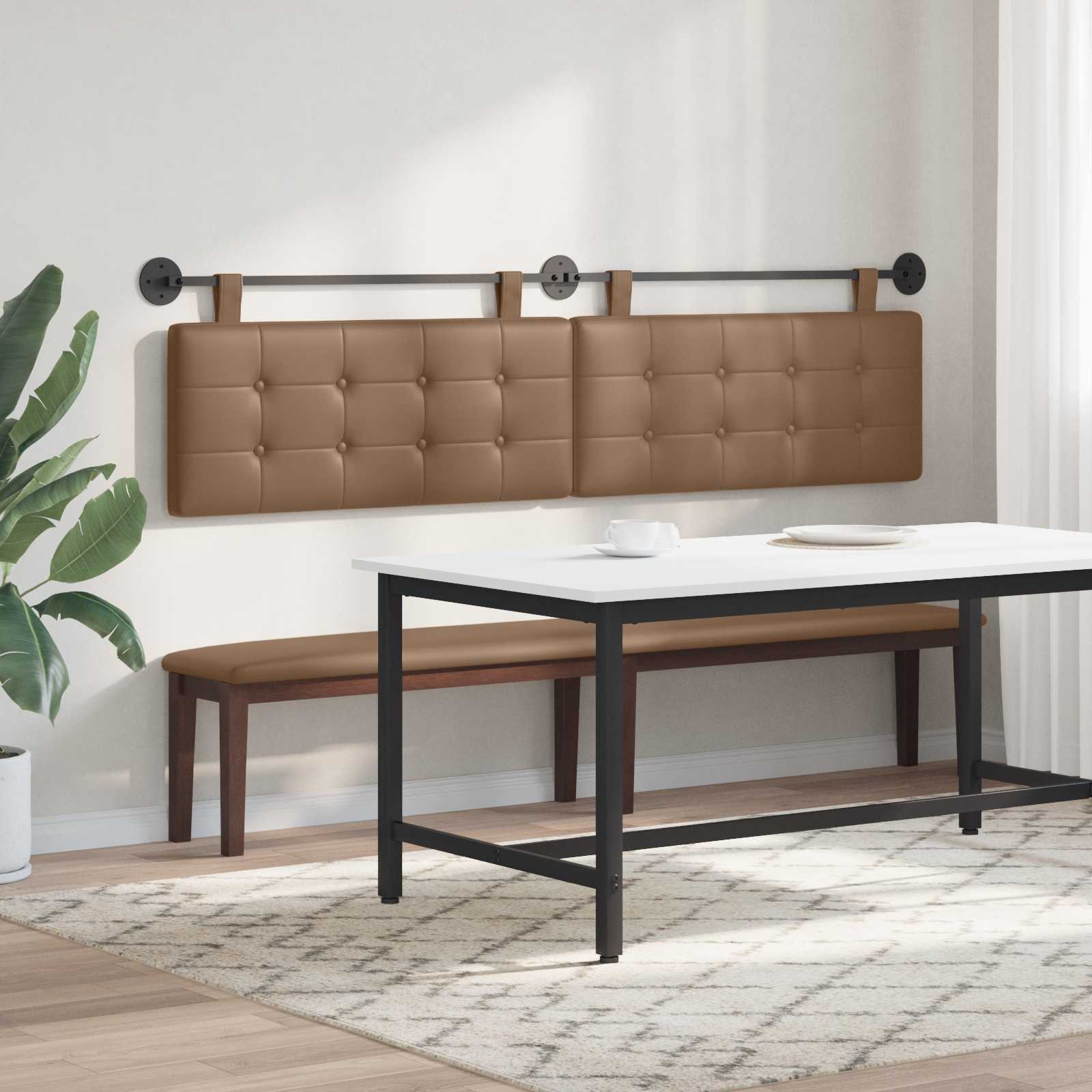 Testata appesa Cappuccino 210 x 55 x 5 cm Pelle Sintetica 42032008