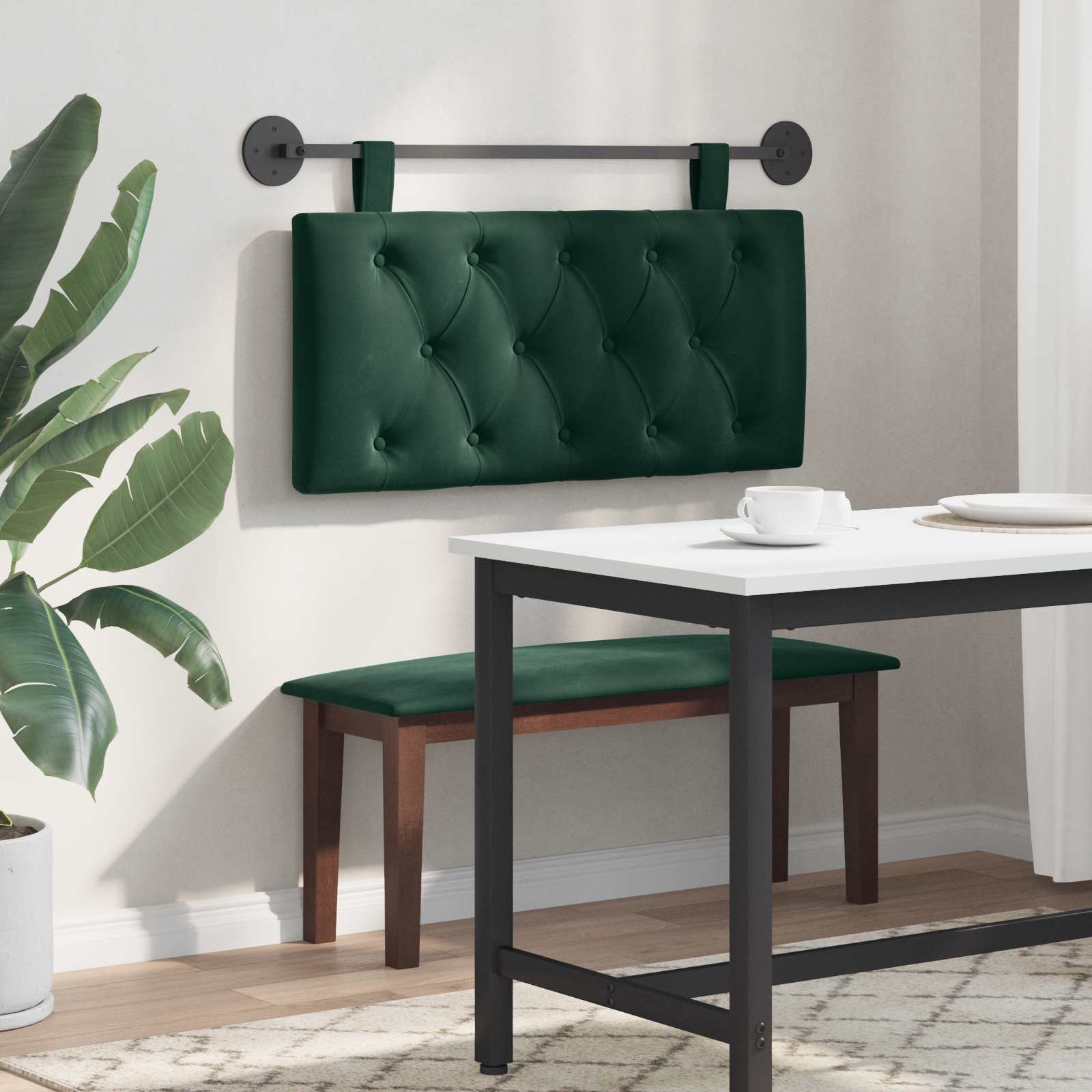 Testata appesa Verde Scuro 90 x 55 x 7 cm Velluto 42032026