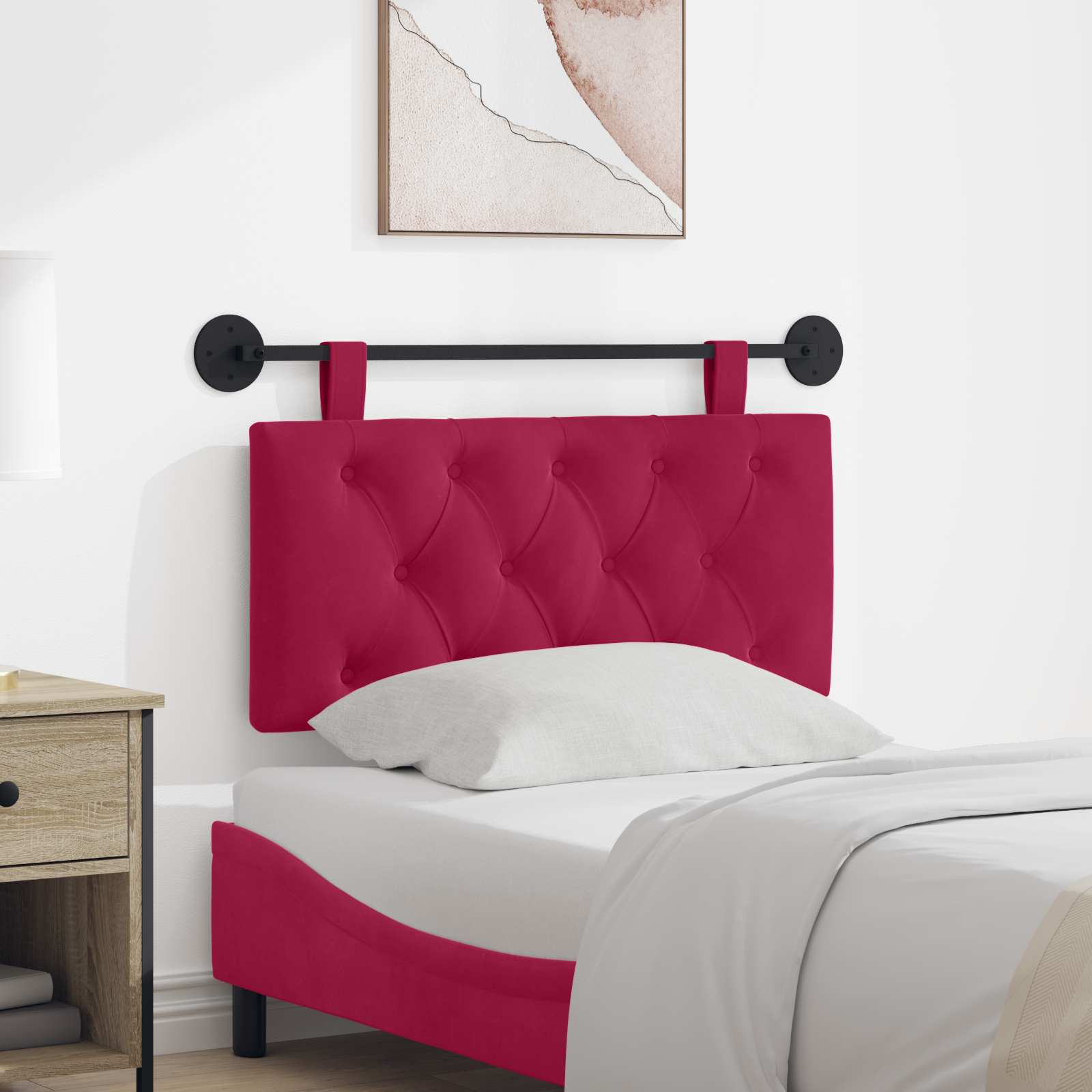 Testata appesa Rosso Vino 90 x 55 x 7 cm Velluto 42032029