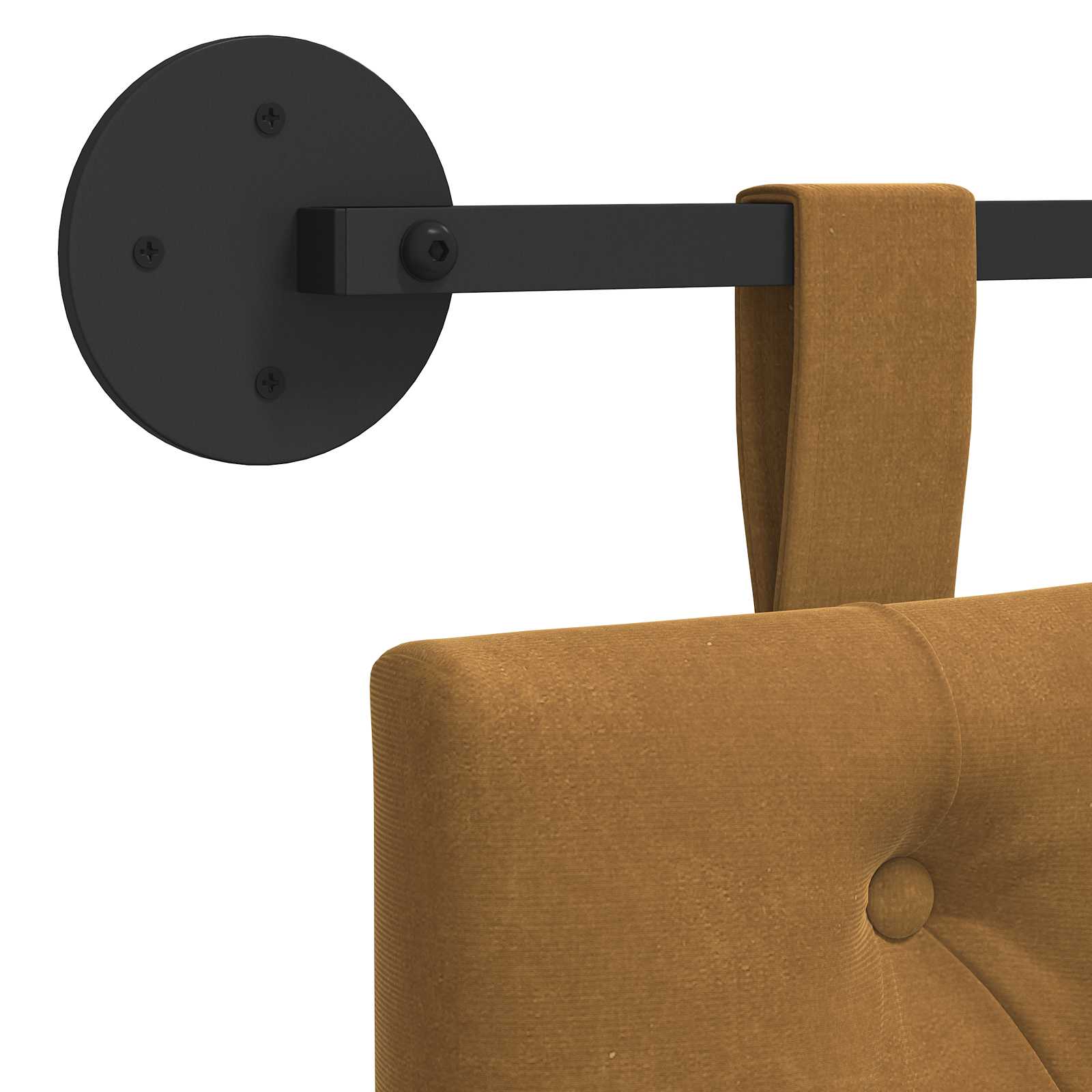 Testata appesa Marrone 90 x 55 x 7 cm Velluto 42032032