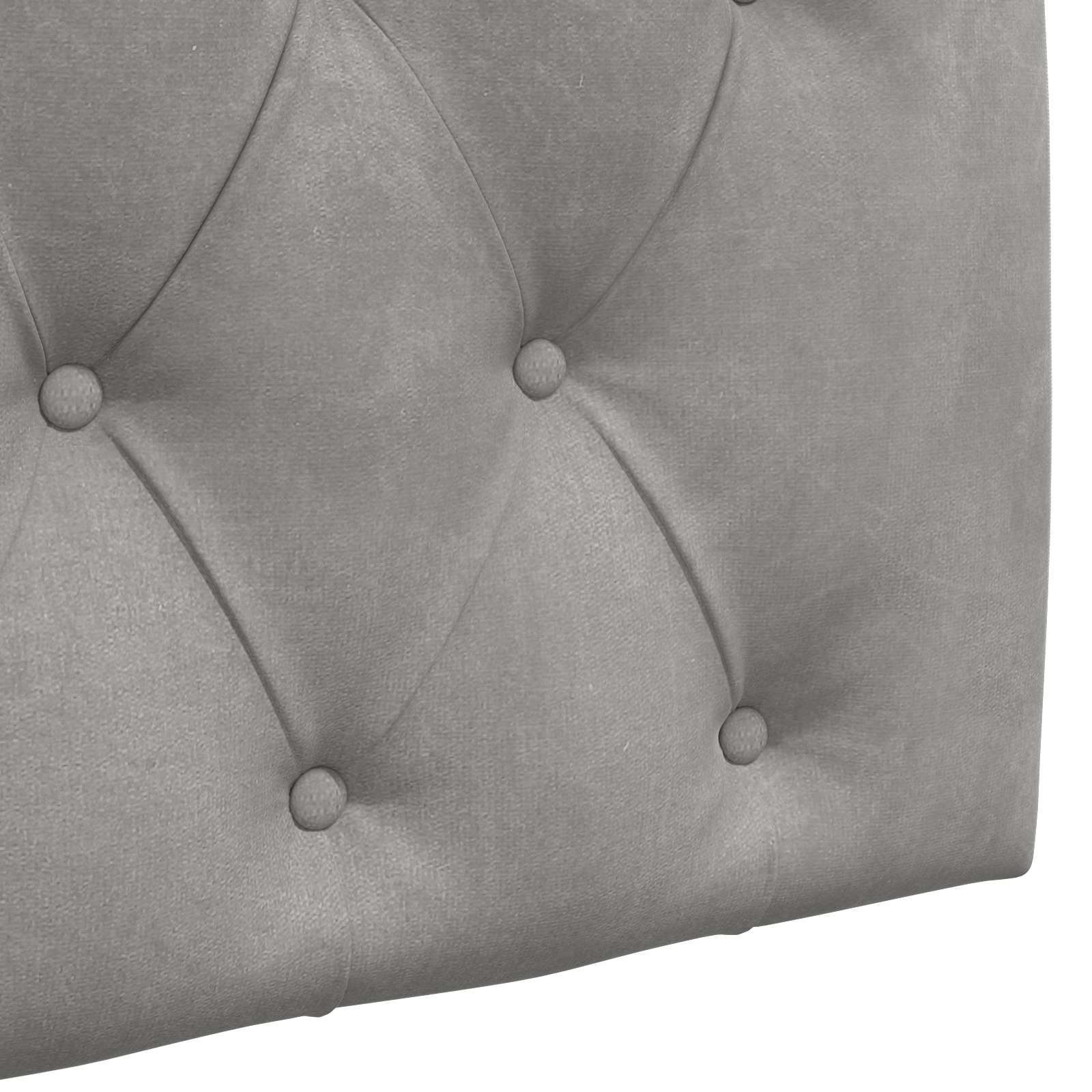 Testata appesa Grigio chiaro 100 x 55 x 7 cm Velluto 42032052