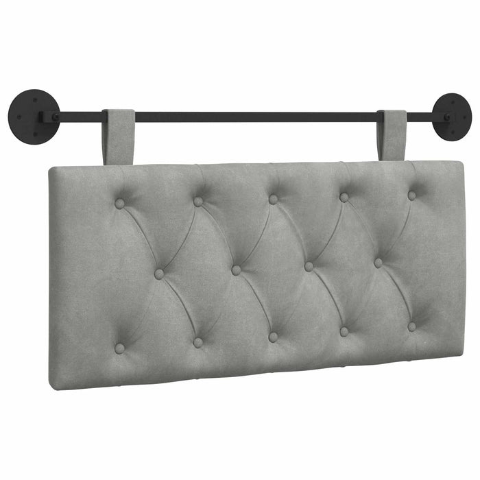 Testata appesa Grigio chiaro 100 x 55 x 7 cm Velluto 42032052