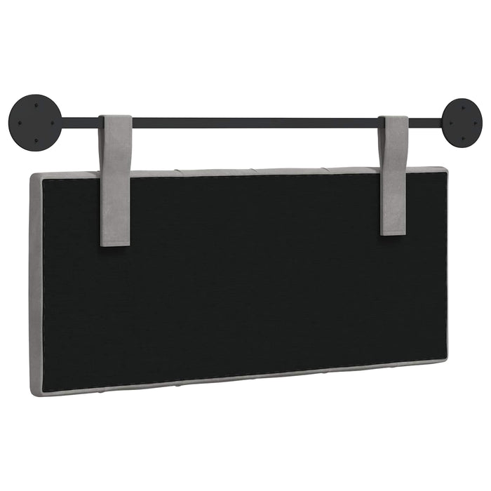 Testata appesa Grigio chiaro 100 x 55 x 7 cm Velluto 42032052