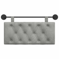 Testata appesa Grigio chiaro 100 x 55 x 7 cm Velluto 42032052