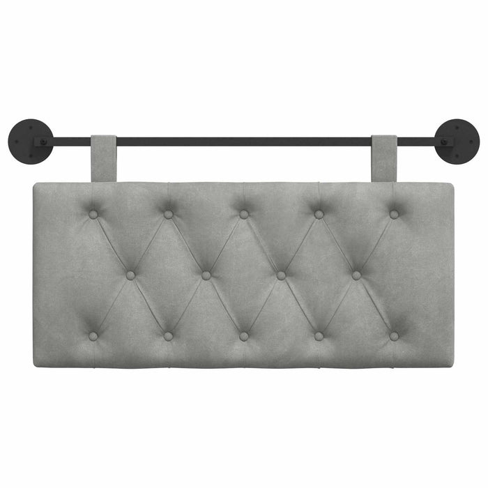 Testata appesa Grigio chiaro 100 x 55 x 7 cm Velluto 42032052