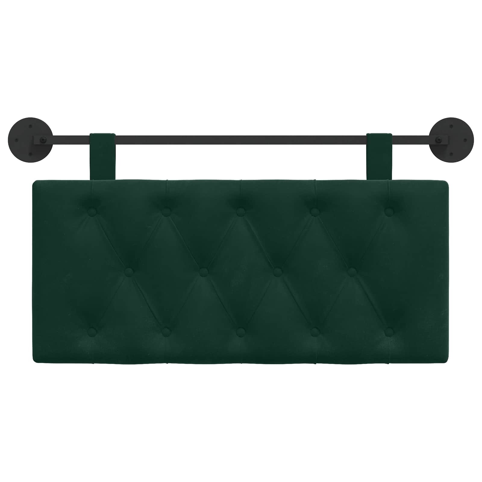 Testata appesa Verde Scuro 100 x 55 x 7 cm Velluto 42032054