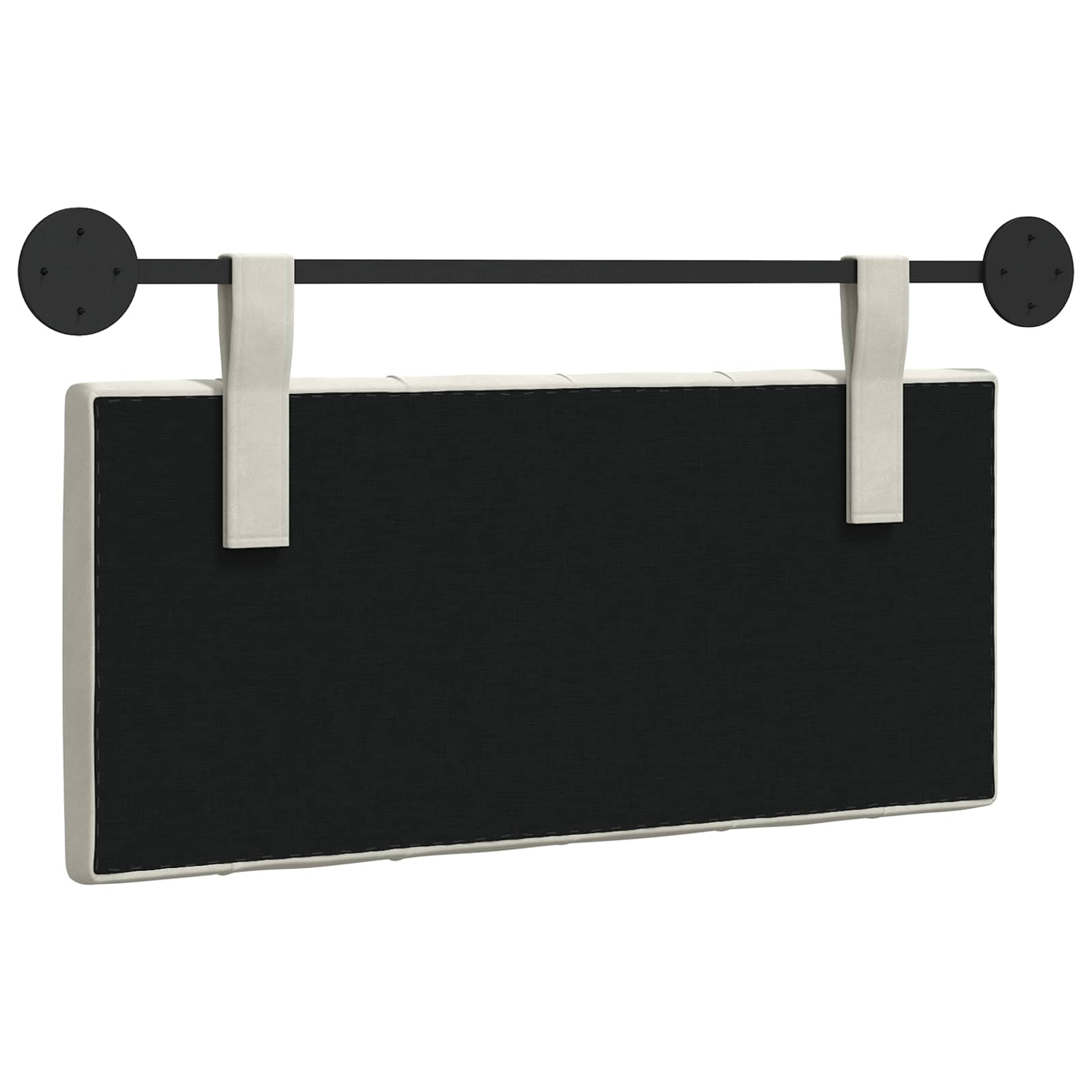 Testata appesa Montaggio a parete Crema 100 x 55 x 7 cm Velluto 42032061