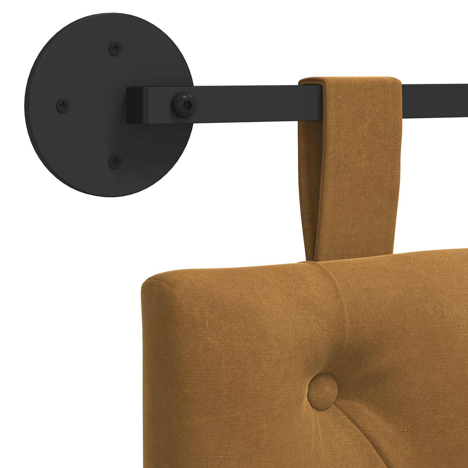 Testata appesa Marrone 110 x 55 x 7 cm Velluto 42032088