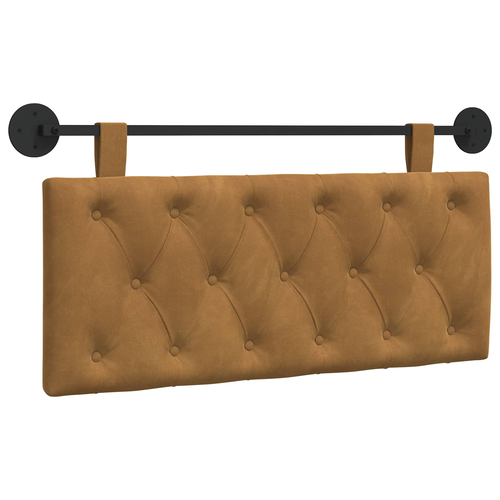 Testata appesa Marrone 110 x 55 x 7 cm Velluto 42032088