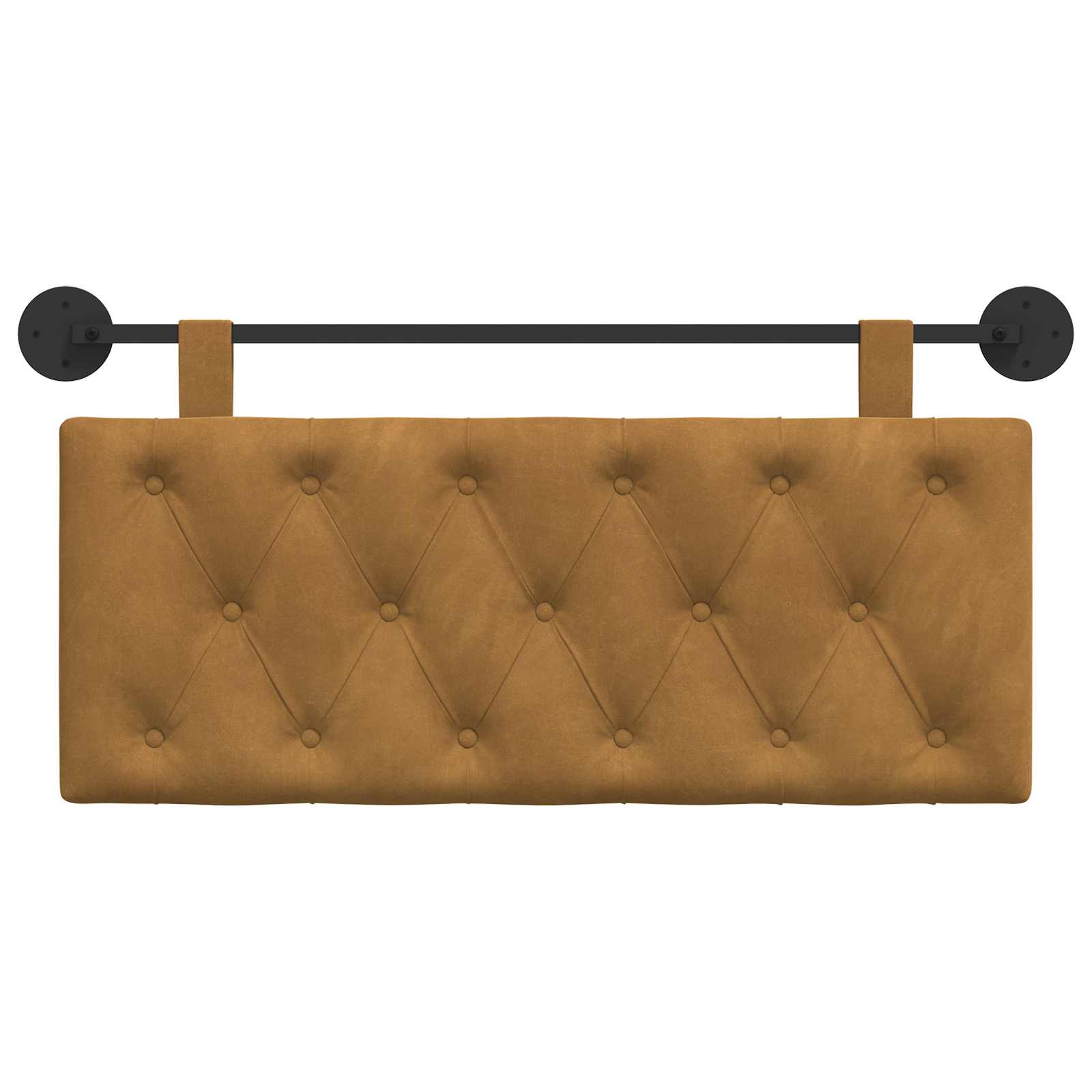 Testata appesa Marrone 110 x 55 x 7 cm Velluto 42032088