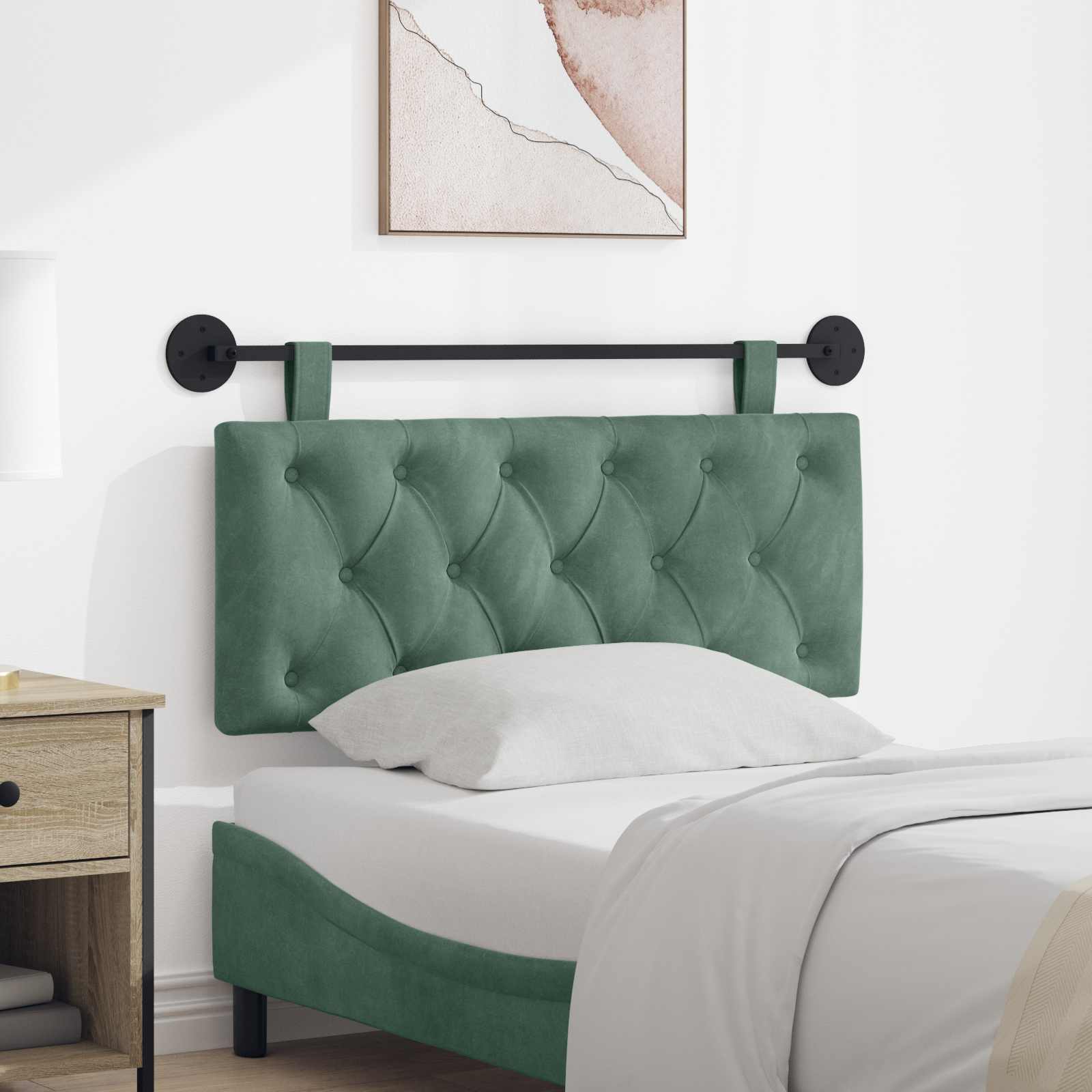 Testata appesa Verde Mare 110 x 55 x 7 cm Velluto 42032092