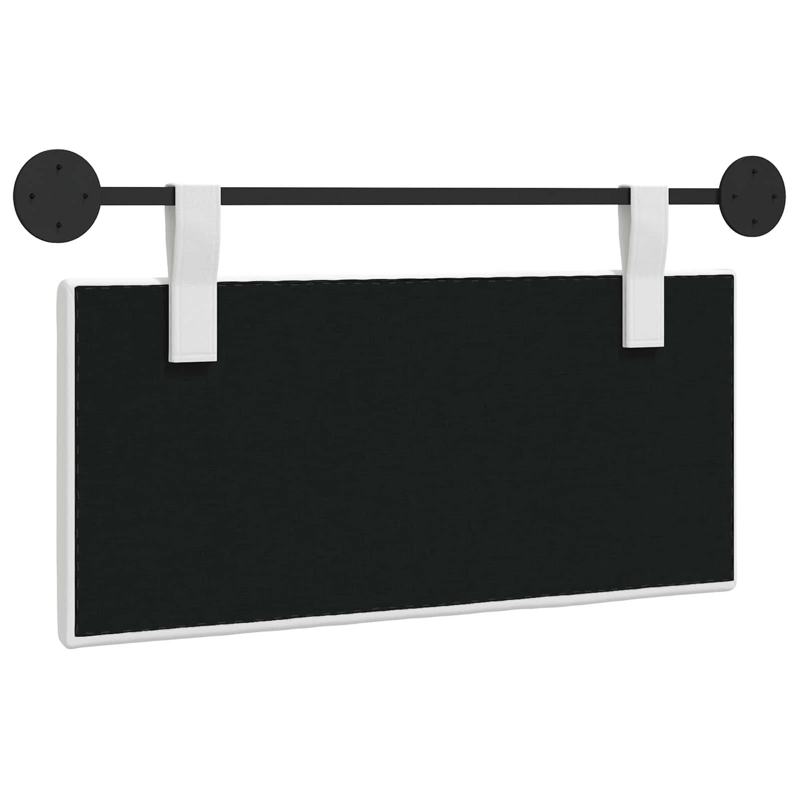 Testata appesa Montaggio a parete Bianco 90 x 55 x 5 cm Tessuto 42032245