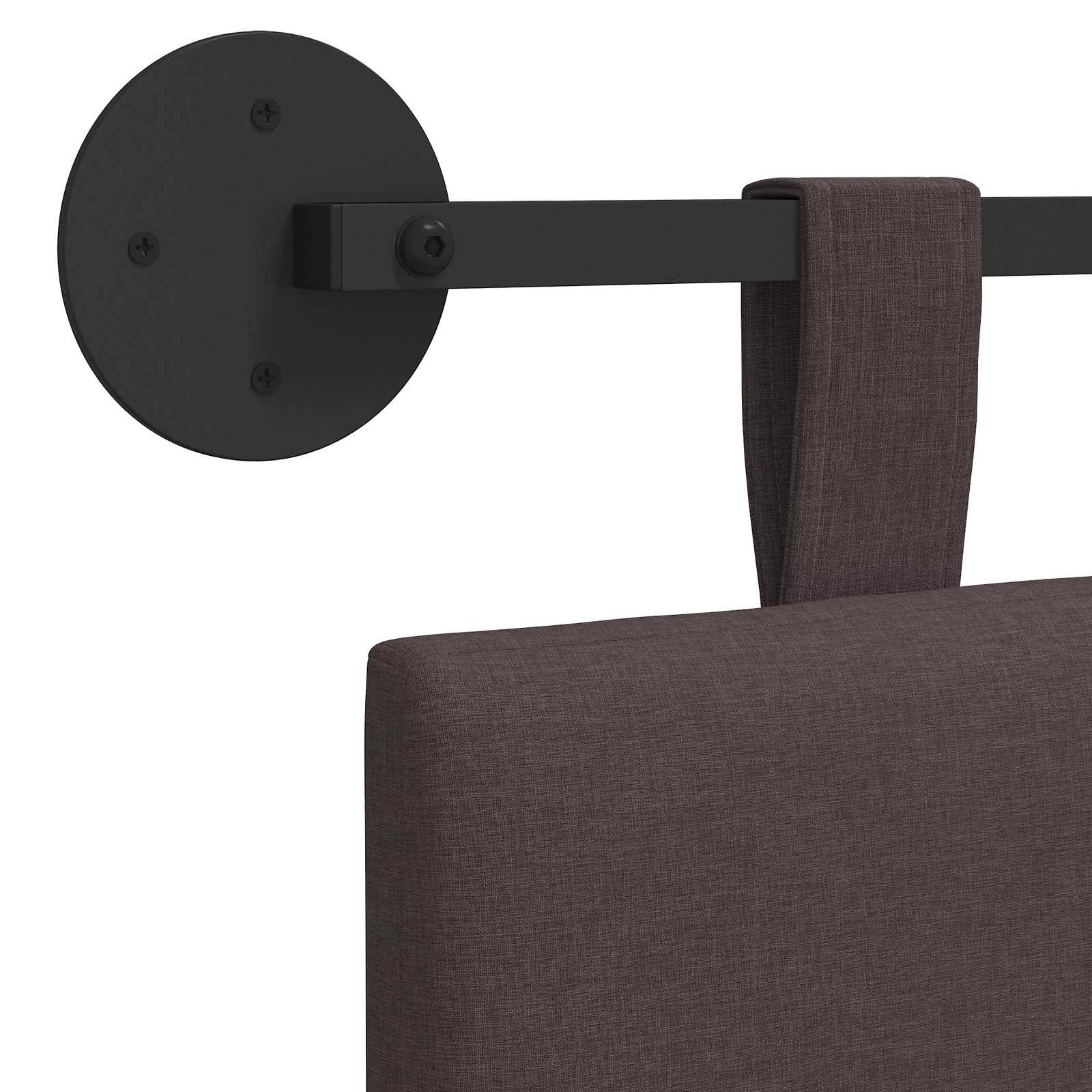Testata appesa Rigato Marrone Scuro 150 x 55 x 5 cm Tessuto 42032292