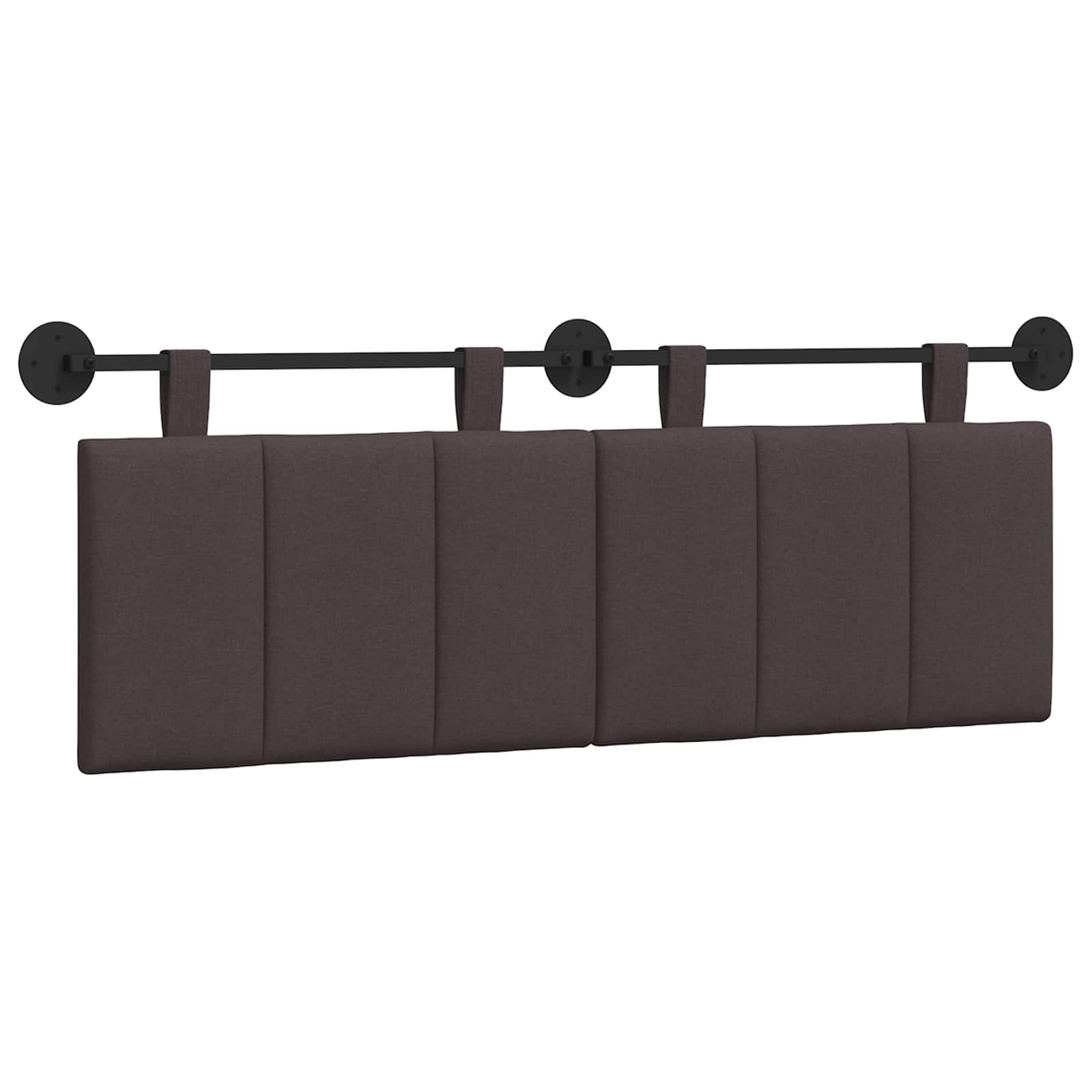 Testata appesa Rigato Marrone Scuro 150 x 55 x 5 cm Tessuto 42032292