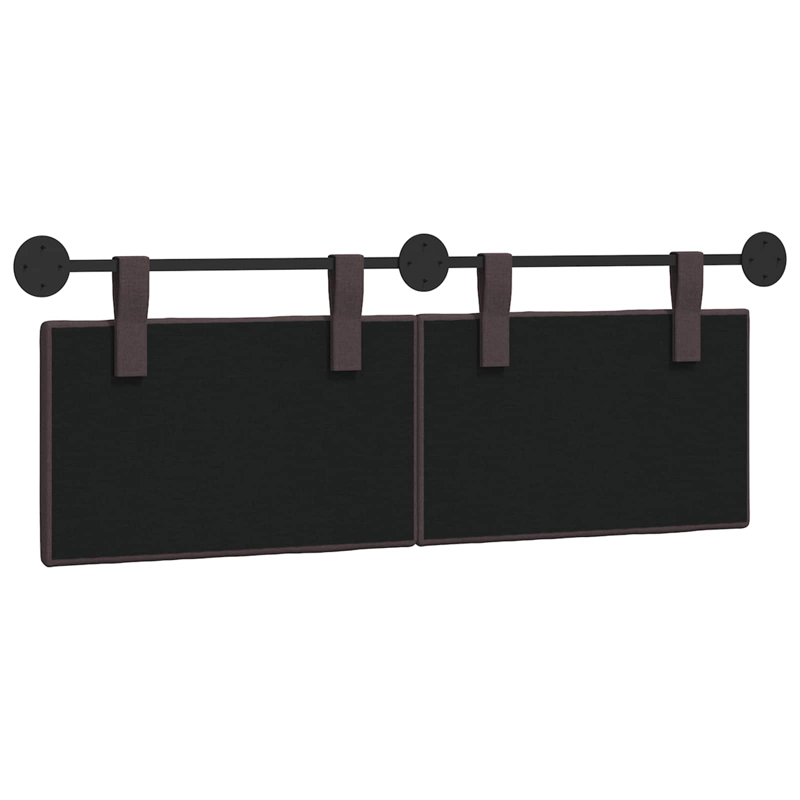 Testata appesa Rigato Marrone Scuro 150 x 55 x 5 cm Tessuto 42032292