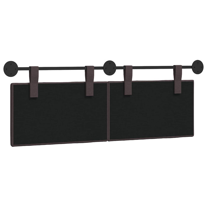 Testata appesa Rigato Marrone Scuro 150 x 55 x 5 cm Tessuto 42032292