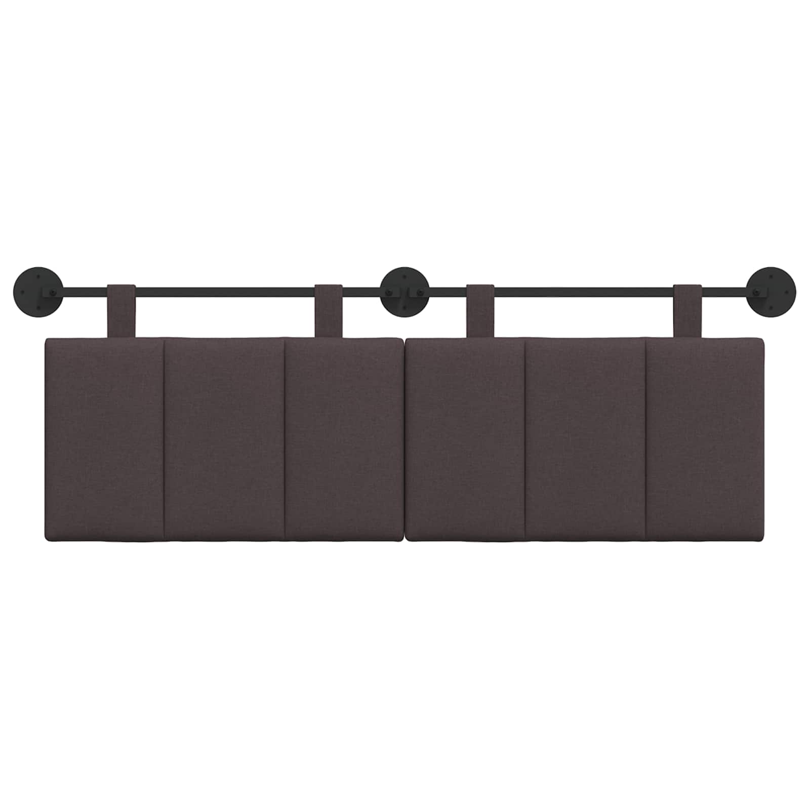 Testata appesa Rigato Marrone Scuro 150 x 55 x 5 cm Tessuto 42032292