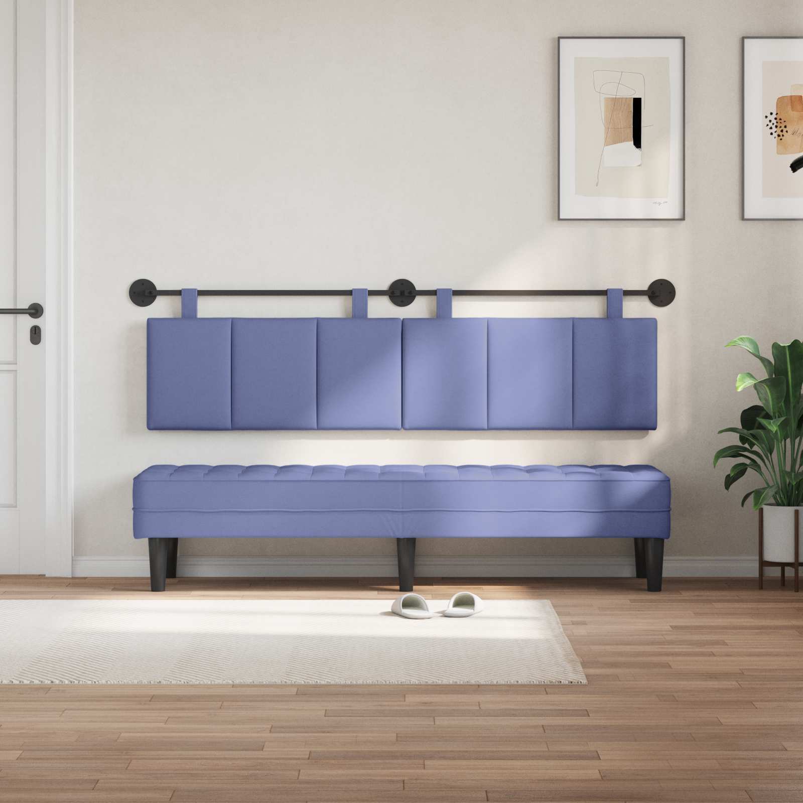 Testata appesa Rigato Blu jeans 190 x 55 x 5 cm Tessuto 42032325